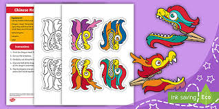 Free printables for kids activities. Chinese New Year Peg Dragons Craft Instructions