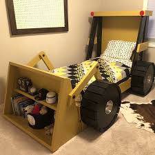 Construction Truck Bed Plans Pdf Format Twin Size Diy Kid Bedroom Decor Full Size Available Upon Request In 2020 Bed Plans Kids Bedroom Decor Bed