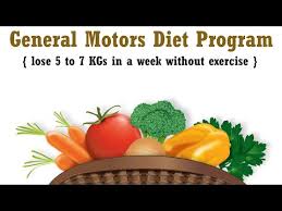 7 Day General Motors Diet Menu Gm Diet Recipes