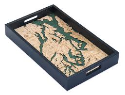 puget sound wood chart serving tray