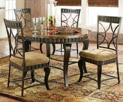 Round Stone Top Dining Table Set In Vintage Design Round Dining Room Sets Dining Room Table Marble Marble Top Dining Table