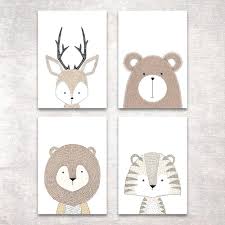 Babyzimmer Bilder Baby Tiere Kunstdruck Set Kinderzimmer Deko Poster Wandbild Ebay Kinderzimmer Dekor Bilder Babyzimmer Kindergarten Lowen