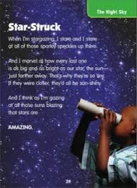 Star Struck Science Poem Science Poems Printable Lesson Plans Science Printables
