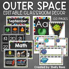 Are you planning a frog themed classroom or thematic unit? Space Theme Classroom Decor Classroom Themes Decor Bundle By Shelly Rees