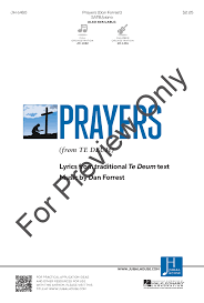 Discover the power of prayer withour topical prayers meant to meet your need! Prayers Satb By Dan Forrest J W Pepper Sheet Music