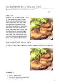 From roasted potatoes and asparagus to carrot soufflé and braised radishes, these 15 side dish whether you plan to serve a large roasted leg of lamb or petite lamb chops for a special dinner, you'll want keep the menu feeling classic with hasselback potatoes and asparagus, or take things in an. Foodlovers Com Pk Slow Cooked Lamb Dinner Party Food Lovers Pages 1 2 Flip Pdf Download Fliphtml5