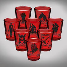 Dexter Fans Collectible Villains Shot Glass Set Shot Glasses Shot Glass Set Shot Glass