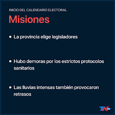 El artículo 20 del código electoral establece que 180 días antes de las elecciones se suspenderán las inscripciones al padrón electoral. En El Primer Test Electoral Del Ano El Oficialismo Provincial Se Impuso En Misiones Y El Kirchnerismo Quedo Tercero Tn