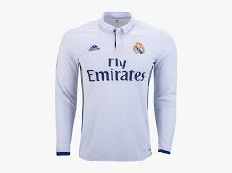 The club has traditionally worn a white home kit since inception. Adidas Real Madrid Long Sleeve Home Jersey 16 17 Real Madrid Kit 2016 17 Long Sleeve Hd Png Download Transparent Png Image Pngitem