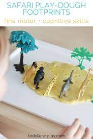 Safari Play Dough Footprints Quick Video Tutorial Toddler At Play Zoo Activities Jungle Preschool Themes Playdough Activities