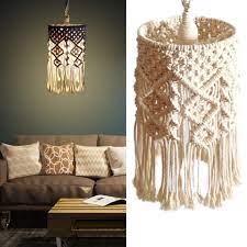 The muse flower wall/ceiling light by axo light features a mesh fabric design inspired by the lotus flower. Bohemian Macrame Lantern Lamp Shape Handmade Cotton Rope Pendant Light Shade Chandelier Decorative Lampshade Boho Home Decor 16 Inch No Light Included Amazon Com