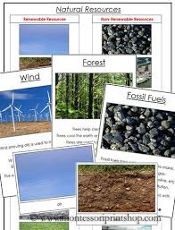 Natural Resources Printable Montessori Science And Culture Cards Natural Resources Activities Natural Resources Lesson Natural Resources