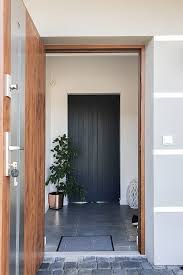 Barcelona modern interior door bleached oak aluminum strips. Anthracite Internal Doors In A Modern House Reno Doors