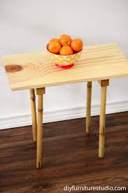 Wood slab from a large log or tree stump. Bamboo Legs Revisited Two New Looks Diy Table Legs Bamboo Diy Side Table