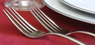 On a folded napkin, which rests on the dinner plate at each place setting, or on the table just above the dinner plate. The Elements Of A Table Setting Love Of Food Chef Tips