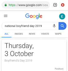 This usually means an unmarried romantic partner, but it can also apply to husbands, friends, or, if you are a certain kind of person, cats. National Boyfriend Day 3rd October Nairaland General Nigeria