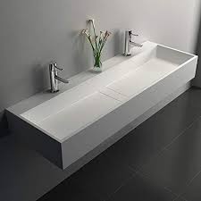 weibath 47 inch wall mount double sink