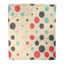 Throw Blanket Warm Cozy Print Flannel Beige Retro Polka Dot Pattern Colorful Abstract Circle 50x60inch 125x150cm Buy From 39 On Joom E Commerce Platform