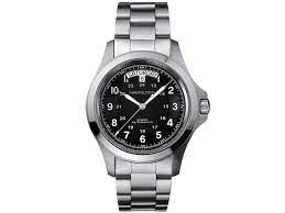 Check out ashford's full selection of luxury men's and women's watches. Hamilton Khaki King Auto Mit Schwarzem Zifferblatt Und Edelstahlband Kaufen