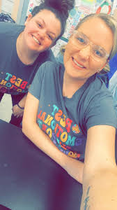 Twin Day with the “Best Emotional Support Co Worker” This girl has  definitely saved me this year with the craziness of a new school and new  position! Heres to many more years