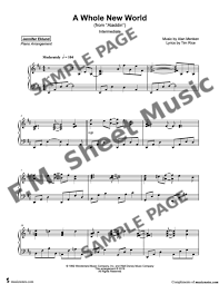 A whole new world piano notes. A Whole New World From Aladdin Intermediate Piano By Peabo Bryson Regina Belle F M Sheet Music Pop Arrangements By Jennifer Eklund