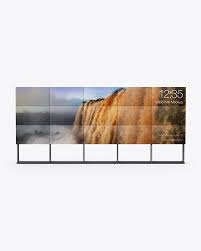 Download 5x3 Video Wall Mockup In Indoor Advertising Mockups On Yellow Images Object Mockups Yellowimages Mockups