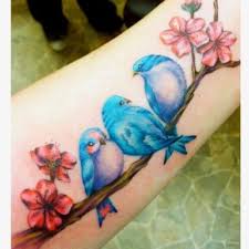 3 Birds On A Branch Tattoo Meaning Three Little Blue Birds Arte Tattoo Fotos De Tatuagens Little Bird Tattoos Colored Tattoo Design Three Birds Tattoo