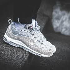 Nike Air Max 98 Supreme New 844694 100 Snake Skin Grey Yellow White Fashion Shoes Sneakers Nike Free Shoes Nike Air Max