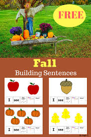 Fall Activity Building Sentences Free Activities For Autistic Children Fall Lesson Plans Autumn Activities