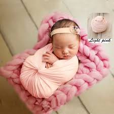 Are you home with nothing to do?! Newborn Baby Wraps Photo Blanket Hair Band Wrap Cloth Photography Props H1