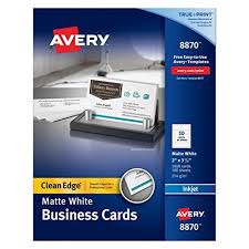 Avery Twoside Printable Clean Edge Business Cards For Inkjet Printers White Matte Box Of 1000 887 Avery Business Cards Printable Business Cards Avery Printable