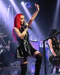 Pin By Miwtaco On New Years Day New Years Day Band Ashley Costello Women In Music