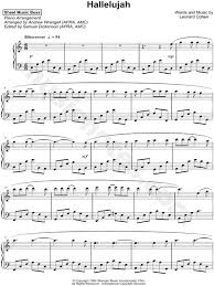 Hallelujah song although generally considered a christmas song and is often played in church, the fact is the song halelujah from pentatonix has a very different story. Sheet Music Boss Hallelujah Sheet Music Piano Solo In C Major Download Print Sku Mn0179725