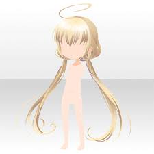 ヘアスタイル セレスティアロングツインヘアイエロー アニメヘアスタイル アニメの毛 髪 イラスト