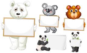 See more ideas about sign design, sign templates, blank sign. Blank Sign Templates With Animals On White 1347009 Vector Art At Vecteezy