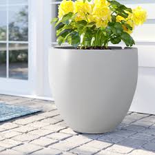 Raised garden bed, set of 4 planter box, raised garden bed planter container for indoor grow box outdoor planters, plastic elevated garden bed, planter boxes for vegetables, flower herb patio (white). Large White Planters You Ll Love In 2021 Wayfair