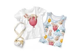 Download Bunnies And Balloons In Illustrations On Yellow Images Creative Store