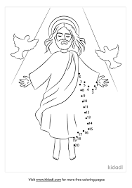 Some discussion points for children while coloring the ascension thursday coloring page: Free Jesus Ascension Easy 1 20 Dot To Dot Printables For Kids Kidadl