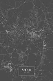 Seoul South Korea Wall Poster Seoul Map Korea Wallpaper Seoul