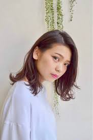 ミディアムボブ前髪なしスタイル髪型で色っぽさがムンっと増すhair