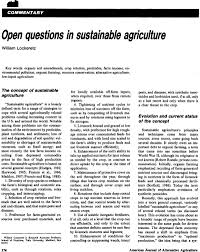 Open Questions In Sustainable Agriculture American Journal Of Alternative Agriculture Cambridge Core