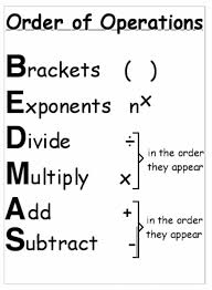 Bedmas Meaning Google Search Bedmas Order Of Operations Math Poster