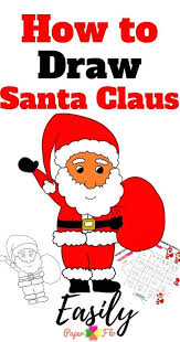 1280x720 simple drawing of santa claus how to draw cute christmas santa. Santa Claus Drawing Easy Tutorial Paper Flo Designs