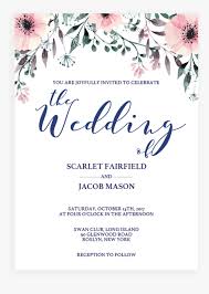 Freepik editorbeta free online template editor. Watercolor Floral Wedding Invitations Template Wedding Invitation Template Rsvp Hd Png Download Kindpng