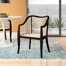 Aston Solid Wood Dining Chair Color Black Natural In 2020 Dining Chairs Rattan Dining Chairs Metal Dining Chairs