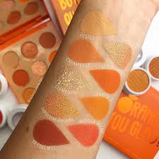 Orange You Glad Swatches Of The New 9 Pan Palette From Colourpopcosmetics Dropping Tomorrow 7 24 What Do Y Orange Makeup Makeup Pallets Makeup Palette