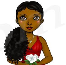 Black Valentine Girl Clipart, Valentine's Day Clip Art, Chibi Black Girls,  Red Dress Ladies, African American, Black Women, Curvy Chibi Girl