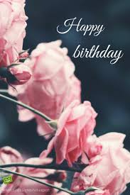 Happy Birthday On Image With Elegant Pink Roses Happy anniversary for wonderful wife with lots of roses. happy birthday on image with elegant
