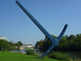 Claes Oldenborg S Pickaxe Spitzhacke Piercing The Fulda River Bank In Kassel Kassel Fulda River Bank