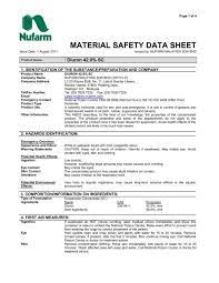 Ghadeer inc (m) sdn bhd no.14 jln laksamana 10a, tmn mewah jaya 3, 41200 klang, selangor darul ehsan, malaysia. Material Safety Data Sheet Nufarm